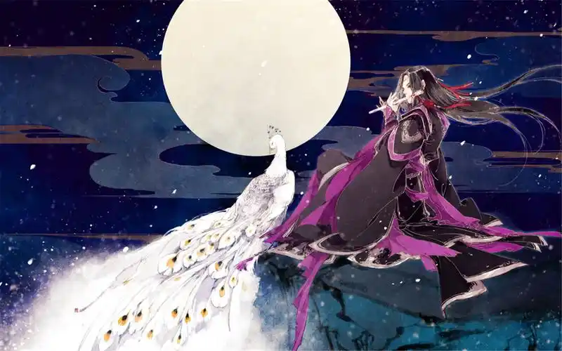 中国古装风格武侠小说人物唯美手绘图片桌面壁纸下载(1)