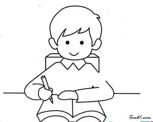 幼儿园认真听课简笔画 第1页  卡通设计绘画高清分层图小朋友幼儿