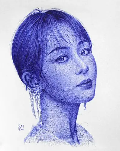 圆珠笔画杨紫
