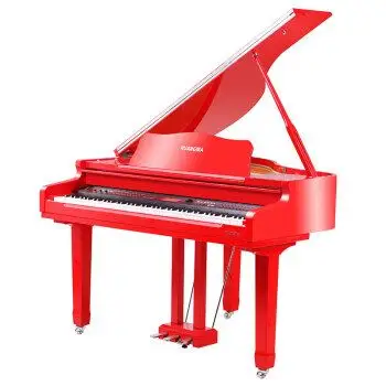 商品皇玛(huangma) 钢琴 hd-w120 三角钢琴 多媒体 专业演奏 红色