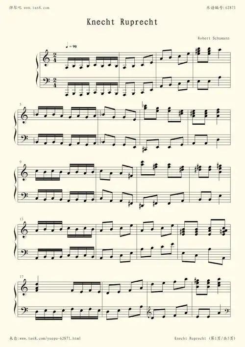 钢琴谱:【钢琴块 2 等级歌曲】95 圣诞老人