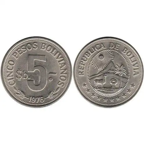 玻利维亚 (1976) 5 pesos