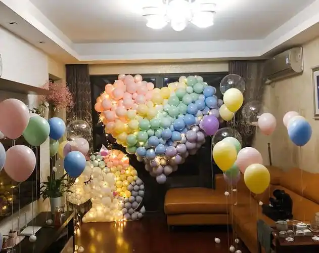 生日聚会,气球布置场地,孩子生日场景布置