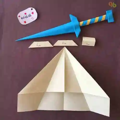 武器折纸男孩子们都喜欢的匕首折法折纸简笔画