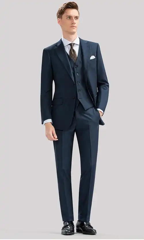 件套正式帅气职业商务休闲西装男正装e24墨绿色两件套西服西裤16584a