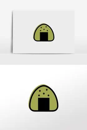 三角饭团插画