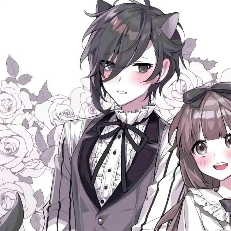 情侣头像81‖绝美公主可爱狼人动漫手绘情头 "爱到深处就像红了眼的