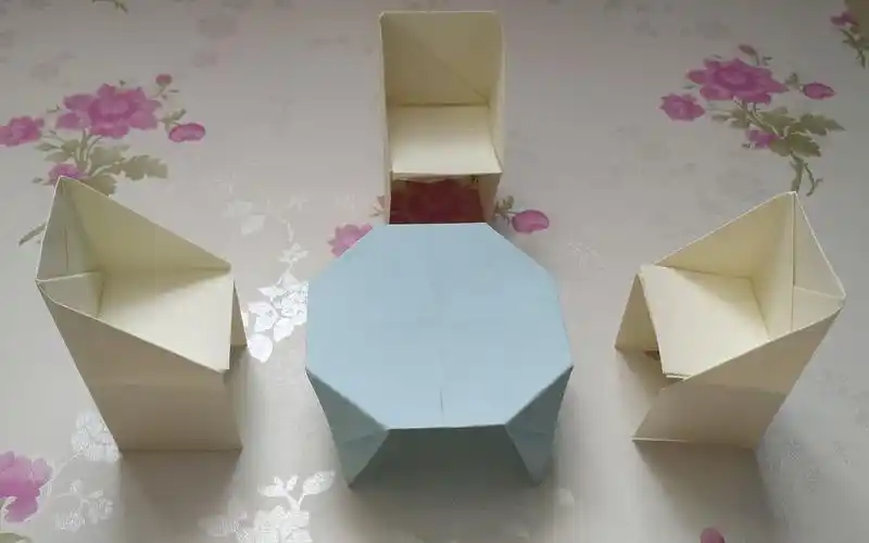 折纸手工制作教程diy,如何折叠一支椅子,超级简单的椅子折纸_哔哩哔哩