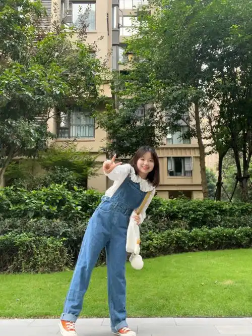 一米五小个子背带裤穿搭元气可爱