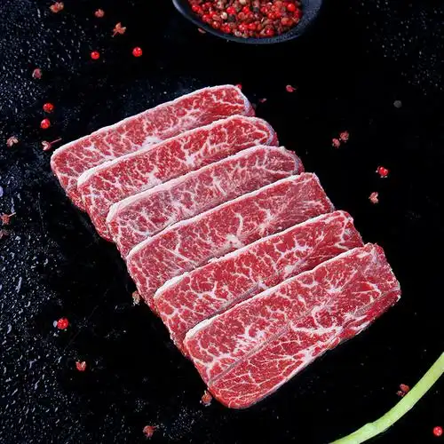 澳洲进口肥牛片原切雪花牛肉片烧烤火锅食材涮烤牛肉套餐新鲜盒装