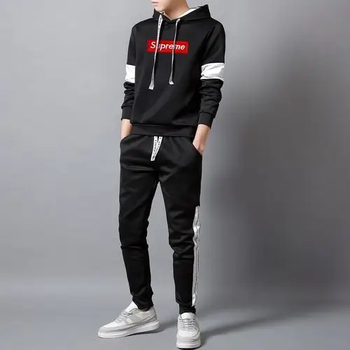 卫衣男运动衫秋季2019新款潮两件套男士休闲跑步服套装男装春秋款