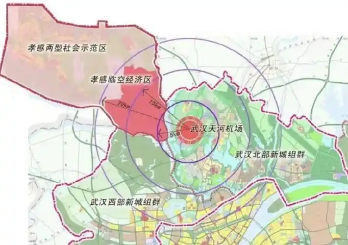 孝感市临空经济区区位图 图/孝感临空经济区官网