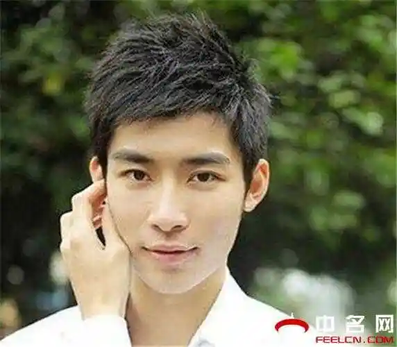 男短发定位烫蓬松显发量