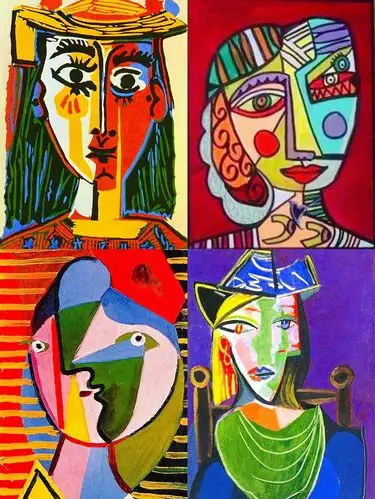 通过欣赏大师作品,进一步感受作者毕加索创作的夸张抽象特点及精华.