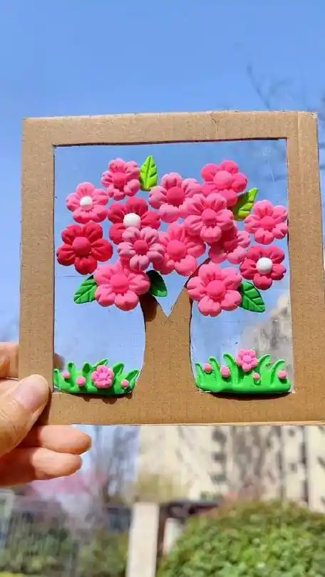 简单又好看,和孩子动手做起来吧#幼儿园手工 #秒懂创意的微博视频