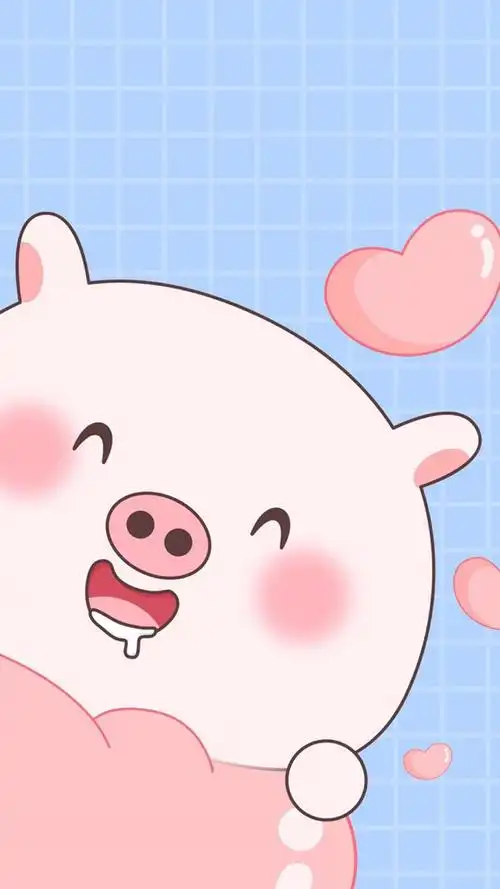 精选猪年呆萌可爱卡通小猪喜庆图片手机壁纸