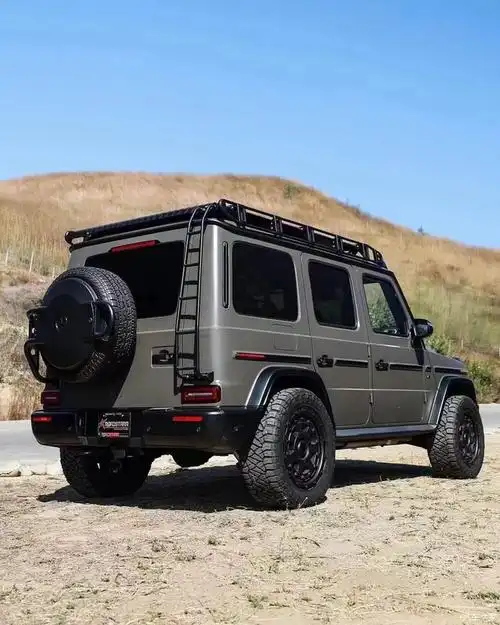 新款g500升级越野行李架备胎架巴博斯顶灯巴博斯