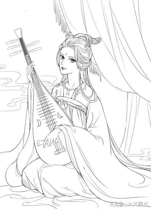 一组古风手绘线稿,唯美!|绘画|图例_网易订阅