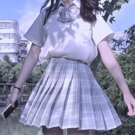 jk制服部位女生头像背景图