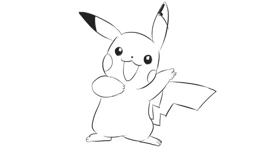 精灵皮卡丘简笔画集