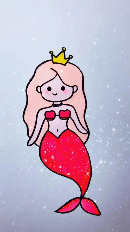 画画原来如此简单#美人鱼简笔画