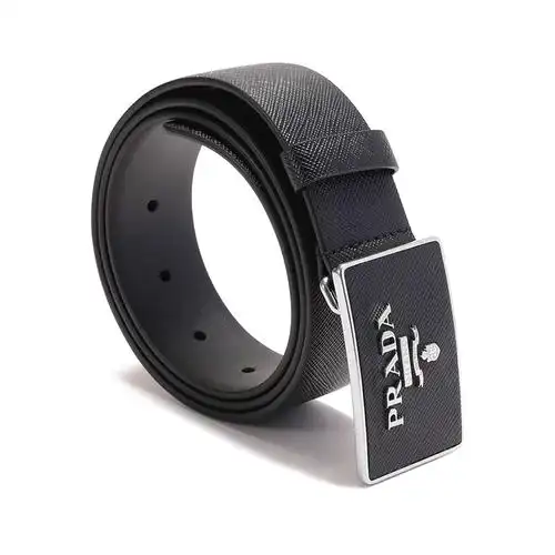 普拉达prada男士皮革不可裁剪皮带腰带2cc534053