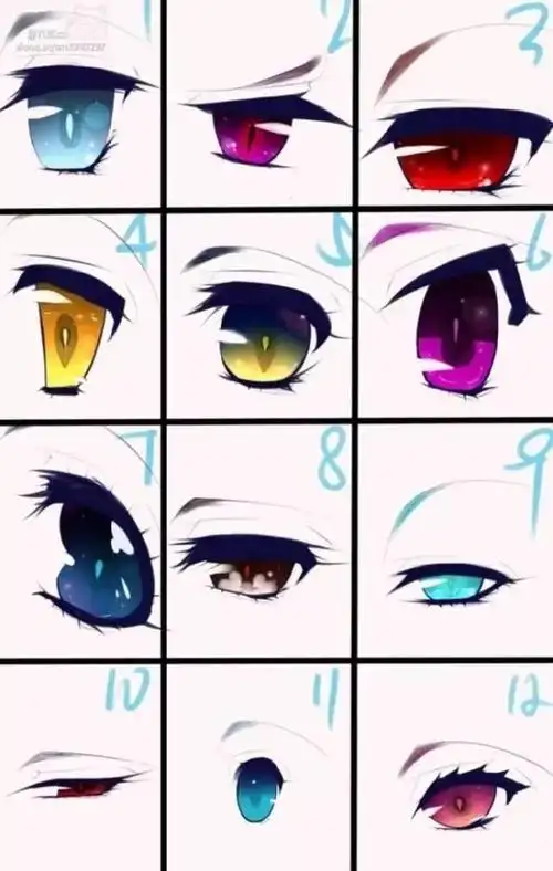 一组动漫人物眼睛素材参考