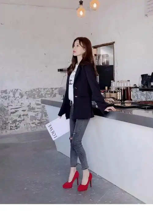 超高跟鞋防水台 2025新款细跟气质时尚百搭性感 恨天高尖头单鞋女