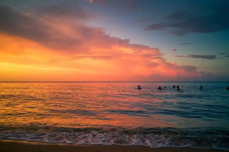 你所见即所得,落日海滩,无滤镜