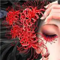 红色彼岸花女生头像【点击鼠标右键下载】