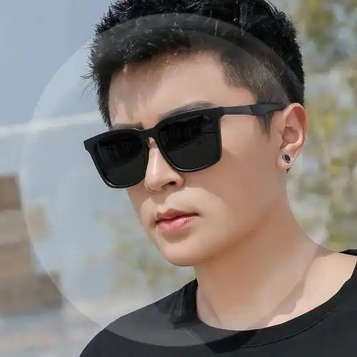 墨镜男士偏光太阳镜潮流眼睛时尚方框2021年新款方形开车专用眼镜