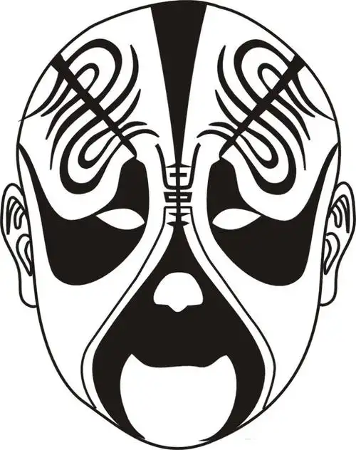 脸谱铅笔简笔画