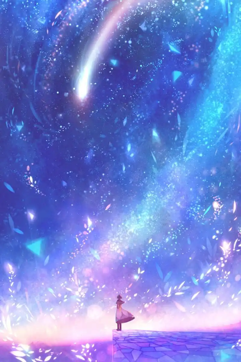 p站二次元梦幻风景插画图集!湖光秋月两相和,潭面无风镜未磨