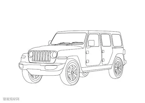 5张吉普车简笔画图片