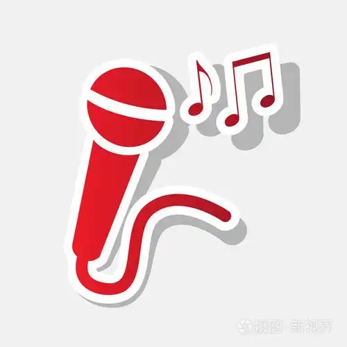 话筒标志的音符.矢量.