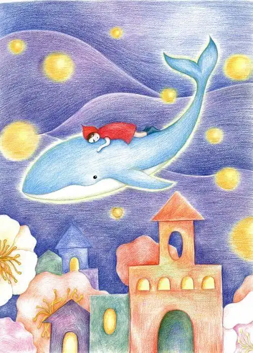 博硕美术彩铅班之《美丽的海洋鲸鱼梦》