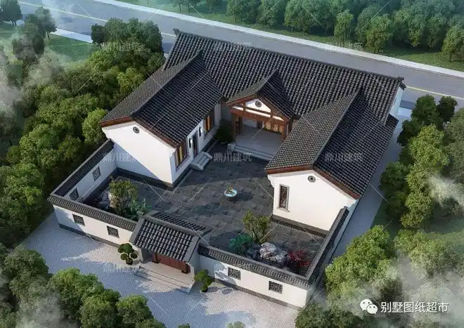 4套带院子的农村别墅中式风格大气经典这才是国人的理想住宅