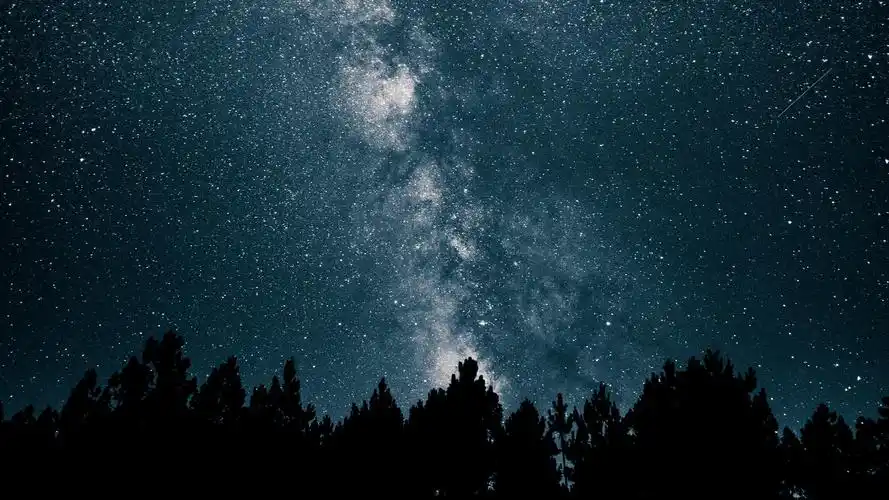 蓝色星空唯美风景图片桌面壁纸