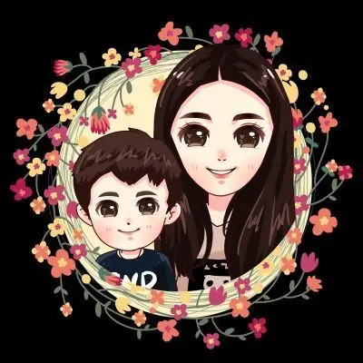 独家甜美风 照片转手绘微信卡通logo形象漫画q版头像q版人物设计-t