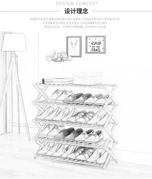 幼儿园鞋柜简笔画