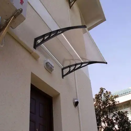 透明pc阳光板雨棚户外露台遮雨篷小雨棚