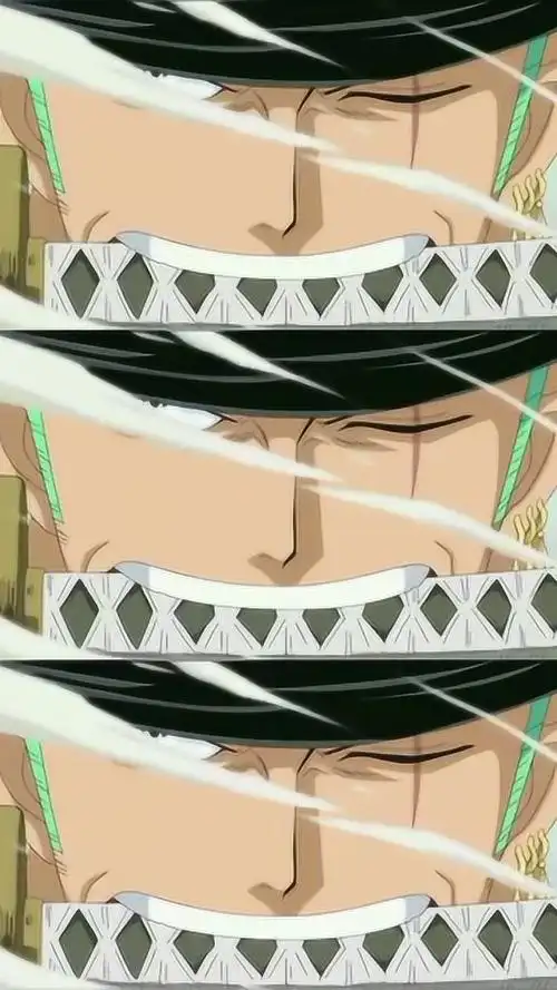 海贼王索隆咬刀姿势太帅了