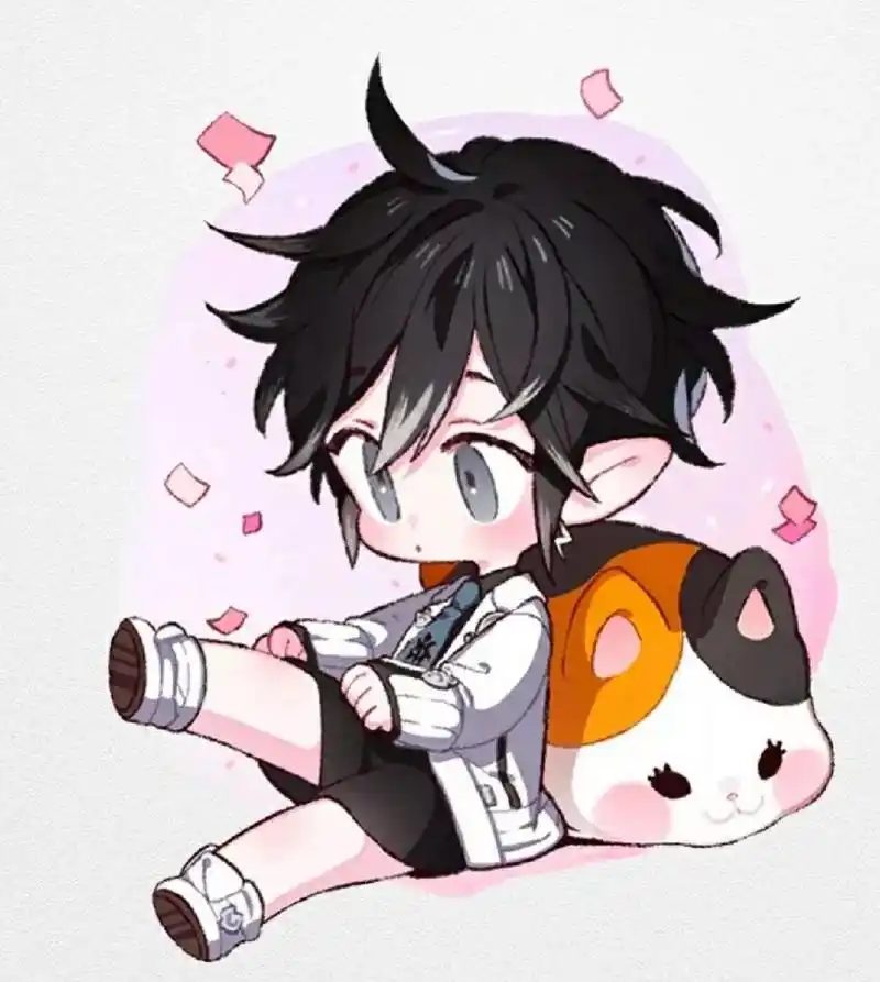 q版动漫男生动态全身临摹素材分享～ q版动漫男生动态全身临摹素材