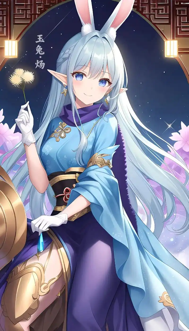 二次元少女玉兔·炀手机壁纸