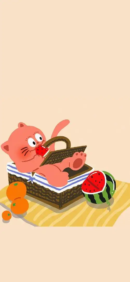 粉嫩系可爱超萌卡通精选iphone7手机壁纸图片下载
