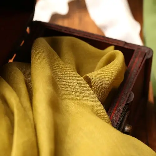 100支苎麻 芥绿色打底苎麻面料内衬裙吊带纯色高端麻料夏季薄料_不