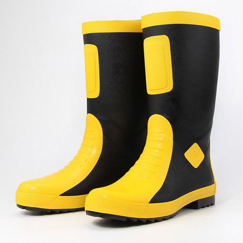 17款轻量化消防作训靴防水雨鞋水靴胶靴男士高筒灭火靴救援鞋防滑