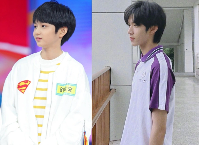 15岁刘耀文返校拍毕业照路人镜头下好抢镜撕漫男有了脸