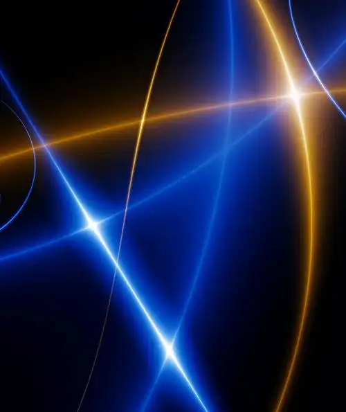 蓝色/橙色漂亮弧线光束ps高光素材图片