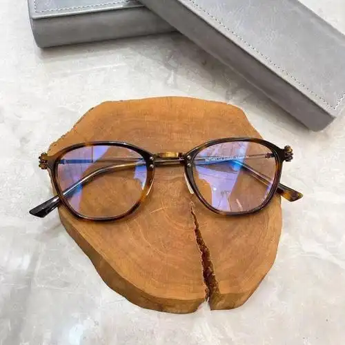 tavat意大利罐头手工纯钛近视眼镜框架不规则猫眼抗蓝光辐射超轻